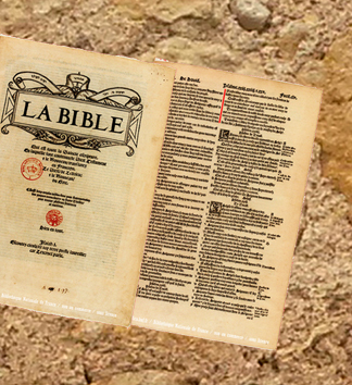  Expo bible / Petite France à Strasbourg, Place Benjamin Zix Clique  ici / Gallica Bnf / La Bible qui est toute la sainte écriture. En laquelle sont contenus / le Vieil Testament & le Nouveau