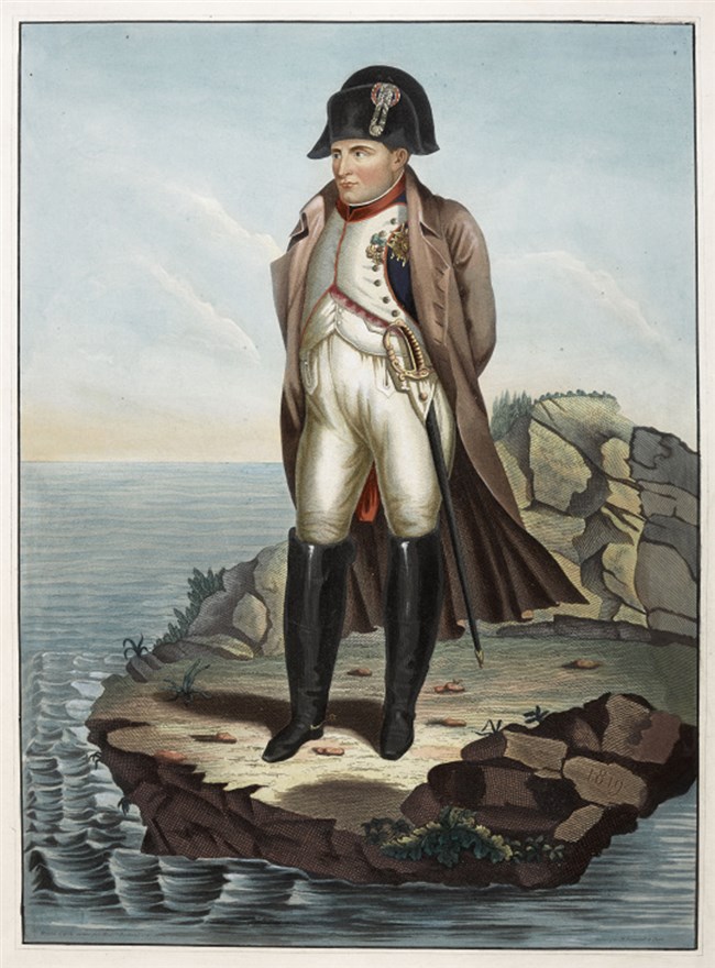 Source Images d’Arts / Napoléon sur le rocher de Sainte Hélène 1819